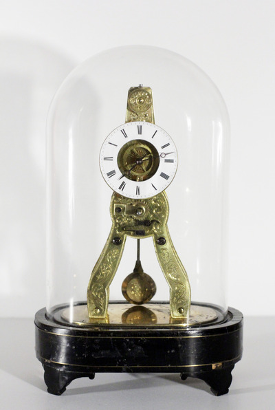 старинные французские часы скелетон
